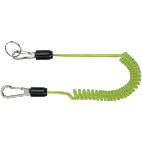 TR TOP コンパクトセーフティコードHisqare イエローグリーン 最大長さ1300/自然長380mm 【品番 : SFC-..