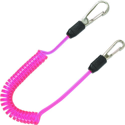 TR TOP コンパクトセーフティコードHisqare 蛍光ピンク 最大長さ1300/自然長380mm 【品番 : SFC-412SP ..