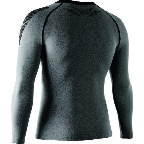 TRおたふく BTデュアルクロス ロングスリーブクルーネックシャツ グレー／ブラック S〜M #熱中症 暑さ 対策 グッズ スポーツ アウトドア 屋外 外仕事 現場