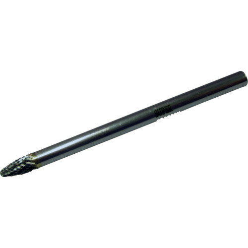 TR スーパー 超硬バー ミドルシャンク (シャンク長 : 80mm) ロー付タイプ 砲弾型 (ダブルカット) 刃径 ..