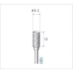 TR ナカニシ 超硬カッター 円筒 (ダブルカット) 刃径6.3mm 刃長13mm