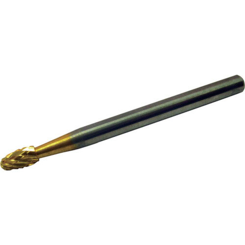 TR スーパー スーパー超硬バー チタンコーティング オール超硬 卵型 (ダブルカット) 刃径 : 3.0mm 軸径..