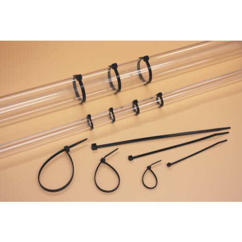 TR ヘラマンタイトン インシュロックタイ メタルコンテントタイ (100本入) 黒 幅4.7mm