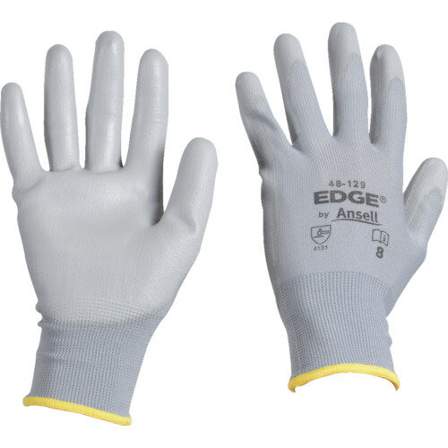 TR アンセル ウレタン背抜手袋 エッジ 48-129 グレー XLサイズ 48-129-10(4)