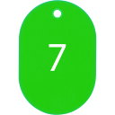 TR OP 番号札 小 番号入り1~25 緑 (25枚入)