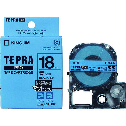 TR キングジム テプラPROテ-プカ-トリッジ 幅18mm 空色