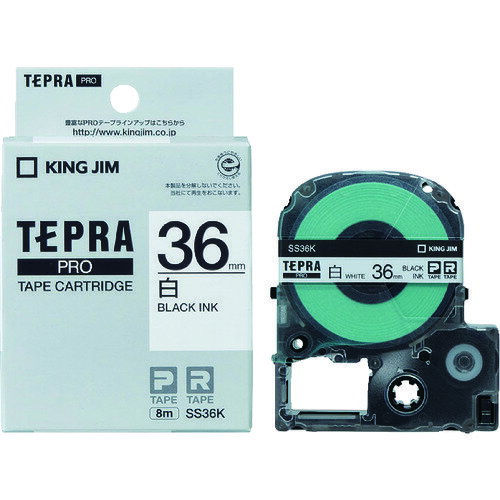TR キングジム テプラPROテ-プカ-トリッジ 白に黒文字