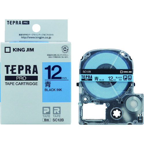 TR キングジム テプラPROテ-プカ-トリッジ カラータイプ (青に黒文字)