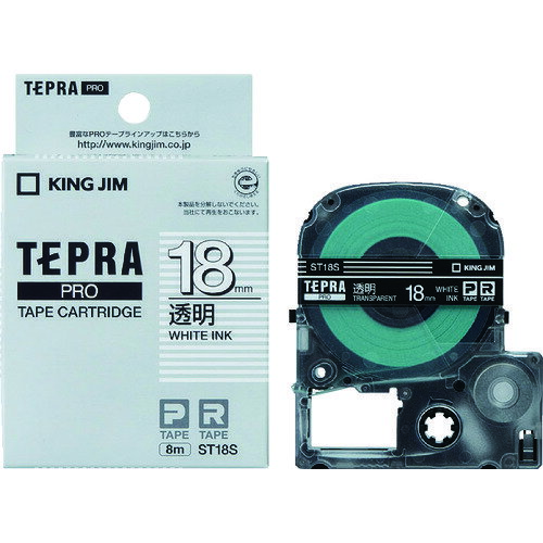 TR キングジム テプラPROテ-プカ-トリッジ 幅18mm 透明