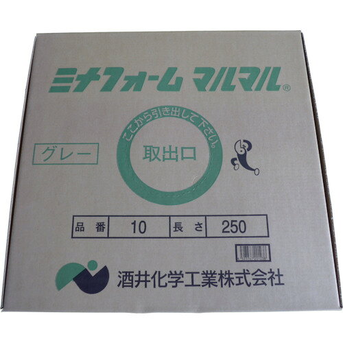 TR ミナ 弾性シーラントバックアップ材 ミナフォームマルマル #10 10mmφ×250m グレー