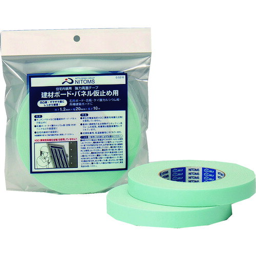 TR ニトムズ 強力両面テープ建築ボードパネル仮止め用20×10