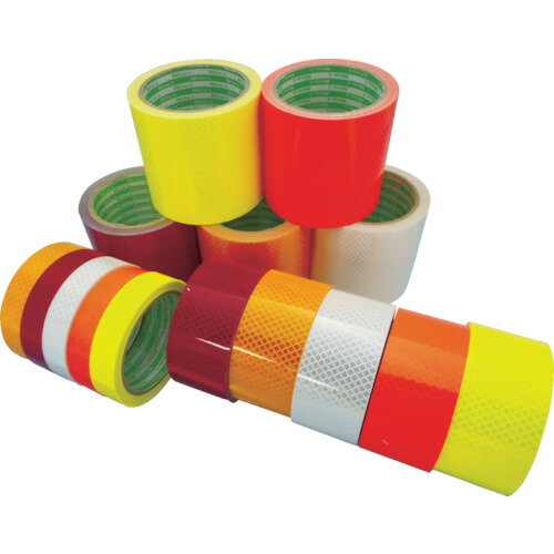 TR 日東エルマテ 高輝度プリズム反射テープ 90mm×5m イエロー(3)