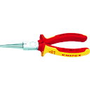 TR KNIPEX 絶縁1000Vロングノーズプライヤー 先端丸型 160mm3036-160