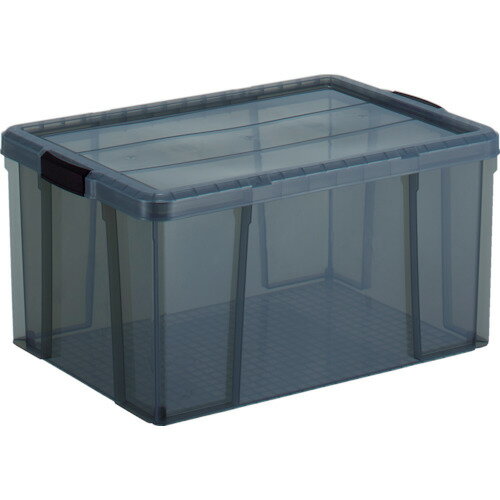 TR TRUSCO クリアライトボックス 86L 黒半透明［1個］