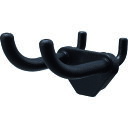 TR 光 パンチングボード用樹脂2連フック黒 (1P2コ入) #有孔ボード 穴あき ペグボード フック 光 壁面 収納