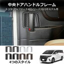\クーポンGETで最大3000円OFF/ インナードアハンドルフレーム トヨタ アルファード/ヴェルファイア 40系 2023年06月? ブラックカーボン AB...