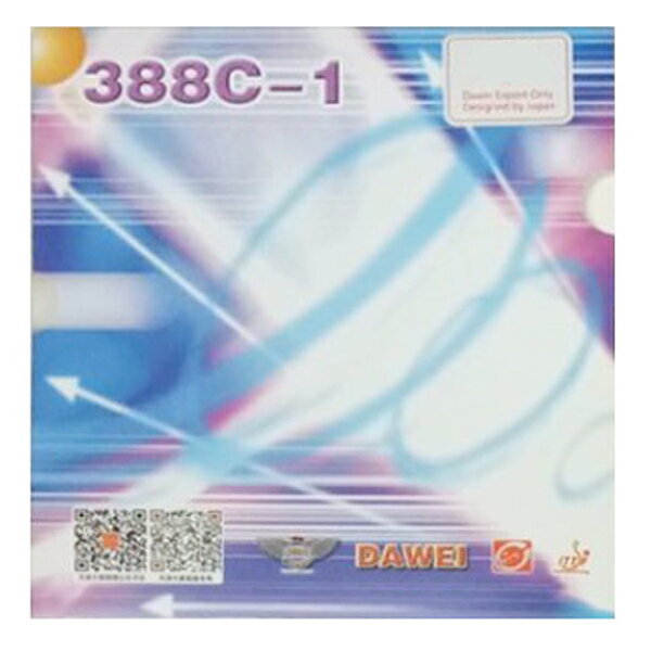 【ネコポス送料無料】表ソフト【大維】DAWEI 388C-1 卓球ラケット用 変化系 ラバー レッド/ブラック [M便 1/4]