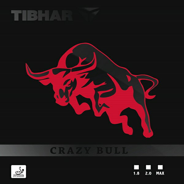 【ネコポス送料無料】 ティバー(TIBHAR) クレイジーブル CRAZY BULL 卓球ラケット用 裏ソフトラバー レ..