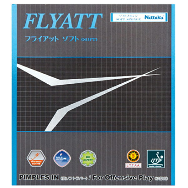 【ネコポス送料無料】ニッタク(Nittaku) フライアットソフト 卓球ラケット用裏ソフトラバーレッド/ブラック [M便 1/4]