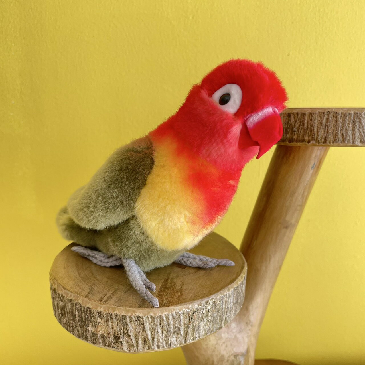 樂天商城 - ボタンインコ緑／赤 ぬいぐるみ 上質 ケーセン 小さい 可愛い ハンドメイド ドイツ おもちゃ 2歳 3歳 4歳 5歳 プレゼント