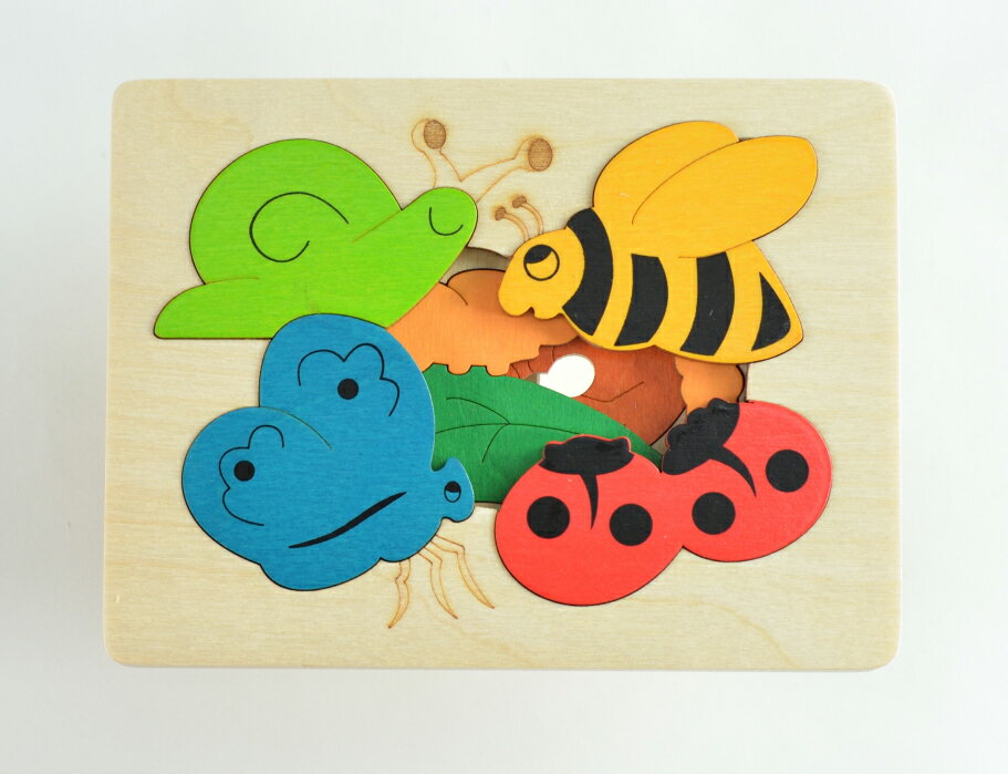 3重パズル・かたつむりと友達（ジョージ ラック パズル）GL8165プレゼント ギフト 木製(3)