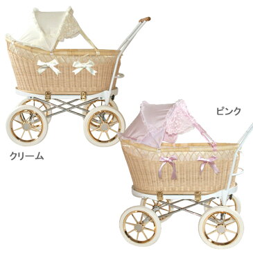 東京乳母車 プスプス 【スタンダード本体+ロイヤルレース幌】 ベビーカー 双子 二人乗り AB型 ベビーベッド 持ち運び