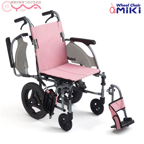 車椅子 軽量 折り畳み 【MiKi/ミキ CRT-8】 介助式 超軽量 コンパクト車椅子 ワンハンドブレーキ 多機能型 車いす 車イス くるまいす 介護用品 送料無料 1