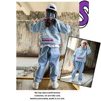 デニムセットアップセット上下セットジーンズジーパン120cm130cm140cm150cm160cm170cmキッズダンスダンス衣装レッスン着ジュニア女の子男の子子供服子供服yuai