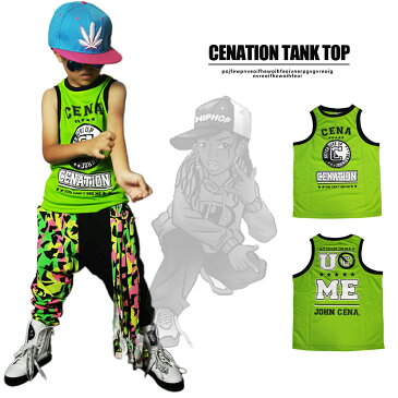 タンクトップ 黄緑 ダンス衣装 袖無し HIPHOP ノースリーブ メッシュ 夏 キッズ ジュニア 120cm 130cm 140cm 150cm 160cm 170cm 女の子 男の子 韓国 子供服子供服yuai