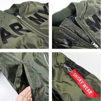 ARMYMA-1シスキー中綿ジャンパー◇アウターキッズジュニア男の子女の子ミリタリージャケットジャケット春秋冬ブルゾンブラックカーキダンス衣装通園通学120cm130cm140cm150cm160cm子供服子供服yuai