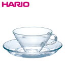 HARIO ハリオ CSW-1T 満水容量230ml 耐熱カップ&ソーサー・ワイド