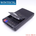 ハンドル付き テープレコーダー HCT-03 ブラック カセットテープの録音・再生ができる 大きくて見やすい日本語表示 ハンドル付き　WINTECH/ウィンテック