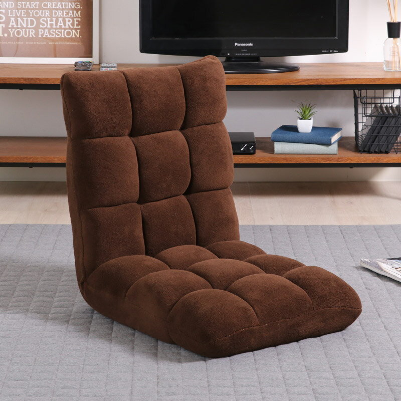 38146 ふわもこ フロアチェア ブラウン 一人用座椅子 ふわふわ もこもこ 中国製 完成品 不二貿易 0193Z..