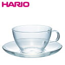 HARIO ハリオ　TCSN-1T 満水容量230ml 耐熱ティーカップ＆ソーサー