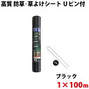 シンセイ 高質 防草・草よけシート Uピン・黒丸セット 1m×100m 【沖縄県配達不可/代引不可】
