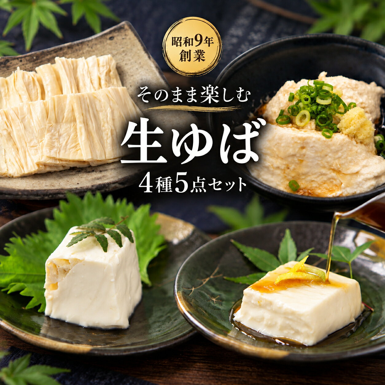 そのまま楽しむ生ゆば4種5点セット とろける生ゆば ゆばとうふ 詰め合わせ お取り寄せ 送料無料 送料込み ギフト 贈り物 内祝い 湯葉 井戸水 国産大豆100% プレゼント 秋ギフト 結婚祝い 出産内祝い 入学祝い 結婚内祝い 食べ物 出産祝い グルメ 贈答 手土産 人気 おすすめ
