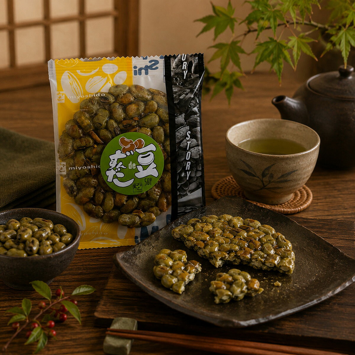 みよし堂 月間優良ショップ【豆deずんだ 1枚】 yubeshi-10000077 くるみゆべしのみよし堂 サンプル画像2