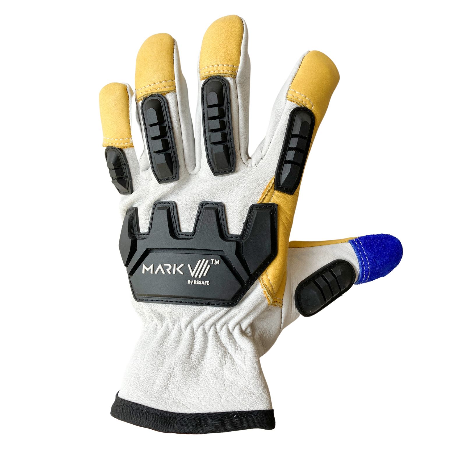 【5双セット】作業用手袋 安全手袋 指先プロテクター付き 牛革手袋 フリーサイズ 切創対策 衝撃保護 挟まれ防止 指守るくん9号 作業手袋 作業用手袋 刃物 火傷防止 指先保護 手袋 作業用 厚手 指先保護 革 皮 まとめ買い