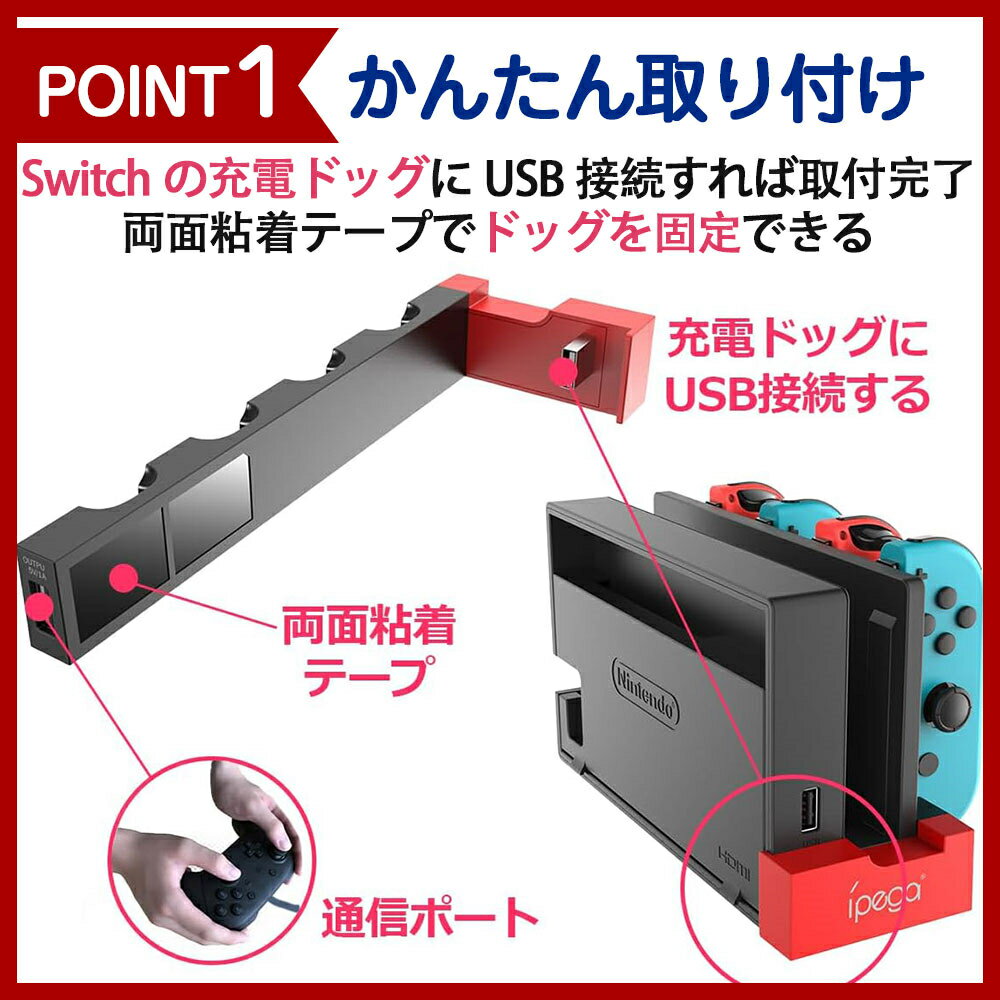 Switch Joy-Con用 充電器 急速充電 スイッチ ジョイコン プロコン 充電スタンド 4台同時に充電可能 ライトアップ Nintendo Switch スイッチ ジョイコン 充電スタンド プローコントローラー switch ジョイコン 充電器 ジョイコン 同時充電 Switch Joy-Con 充電器