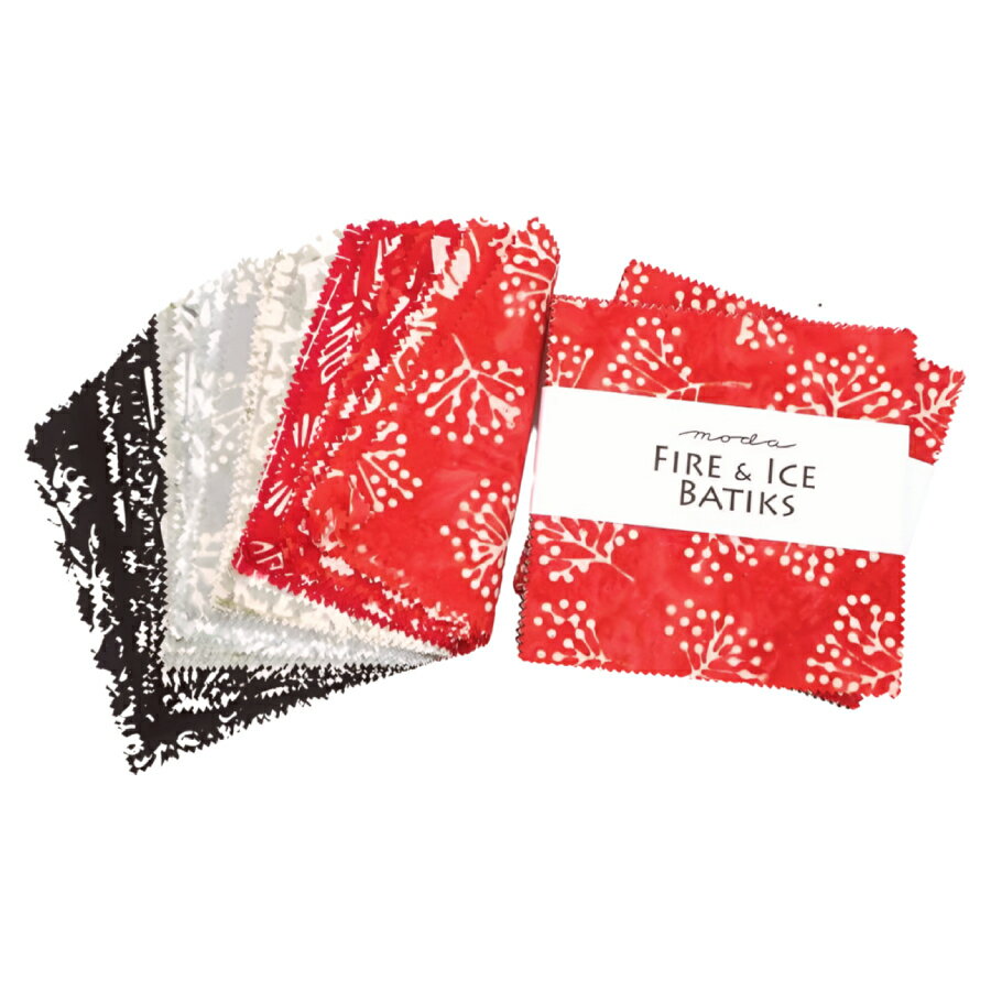 バティックmodaチャームパック「FIRE & ICE BATIKS-4360PP」カットクロス 約12.7cm角42枚入【RCP】