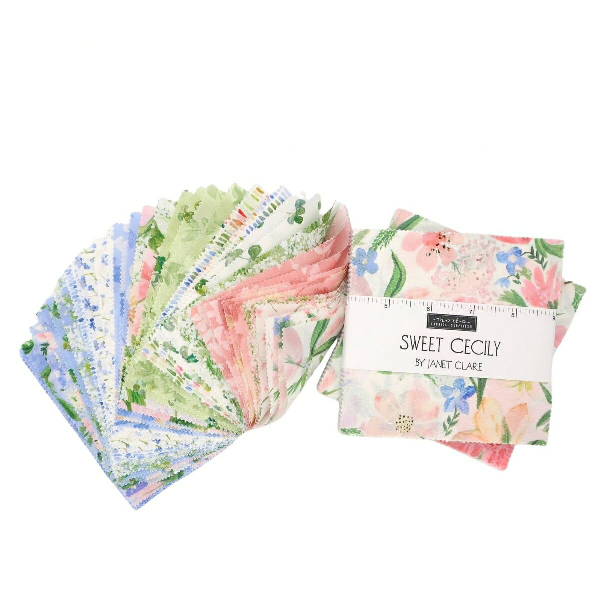 moda チャームパック「Sweet Cecily-24640PP 」カットクロスセット 綿100％「約12.7cm角×42枚」