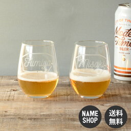 名入れ グラス プレゼント ギフト 結婚祝い ワイン ビール 名前入り ネオン スプリッツァ- ペア 325ml 日本製 送料無料