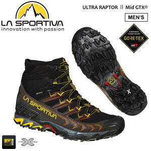 スポルティバ LA SPORTIVA ウルトララプター2 MID WIDE GTX UltraRaptor2 Mid Wide GTX ブラック／イエロー トレッキングシューズ アウトドア