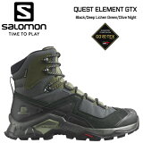  Salomon ȥɥ塼 QUEST ELEMENT GTX Black/Deep Lichen Green/Olive Night