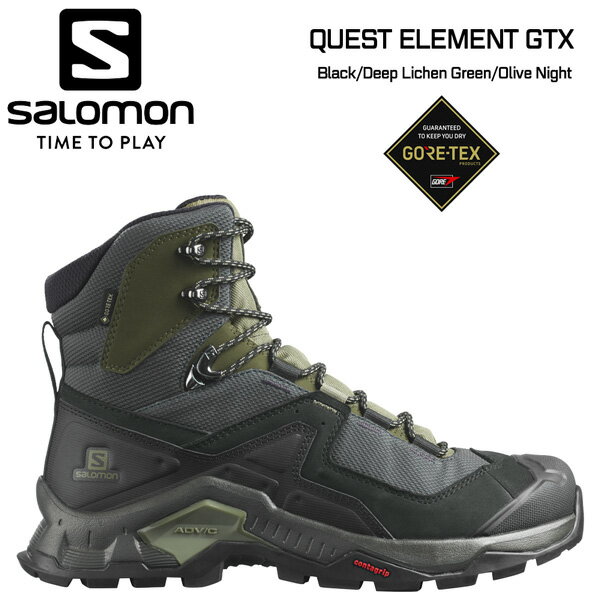 Salomonȥɥ塼QUESTELEMENTGTXBlack/DeepLichenGreen/OliveNight