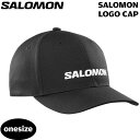 登山 トレッキング トレラン 24SS SALOMON サロモン SALOMON LOGO CAP サロモンロゴキャップ DEEPBLACK