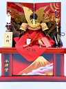 【五月人形】【コンパクト】【端午の節句】【会津塗収納飾り】赤坂6号兜赤富士会津塗収納飾り