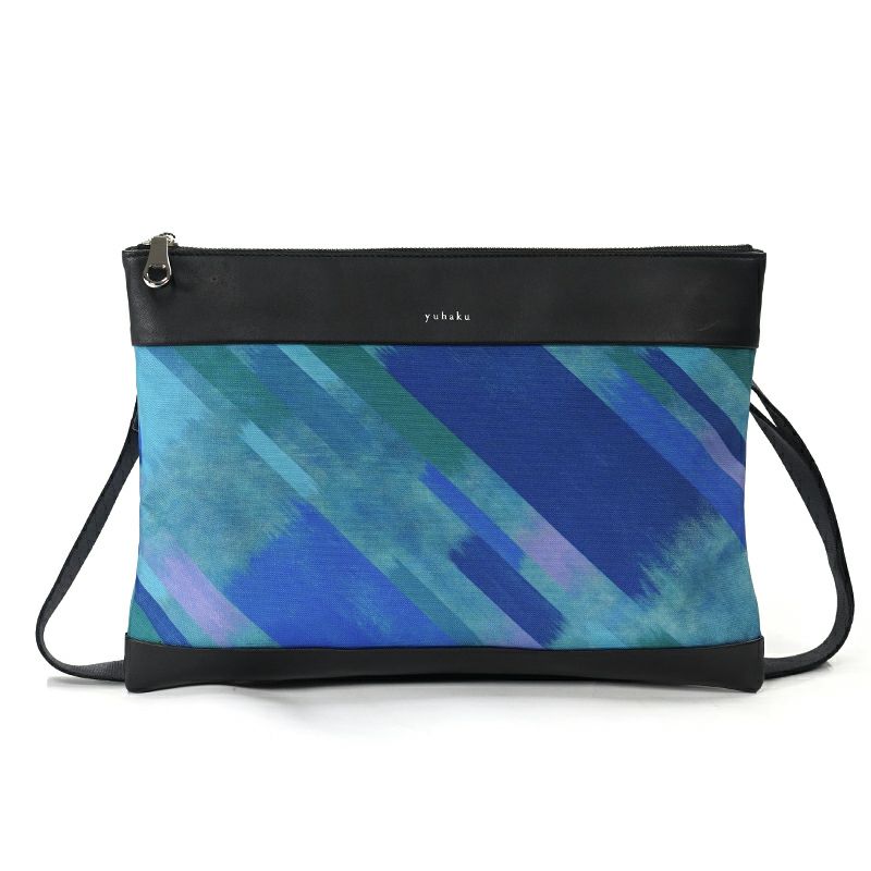 【公式】yuhaku ユハク 牛革 サコッシュ 正規品 本革 カウレザー ナイロン バッグ かばん ショルダー アート メンズ レディース プレゼント ギフト