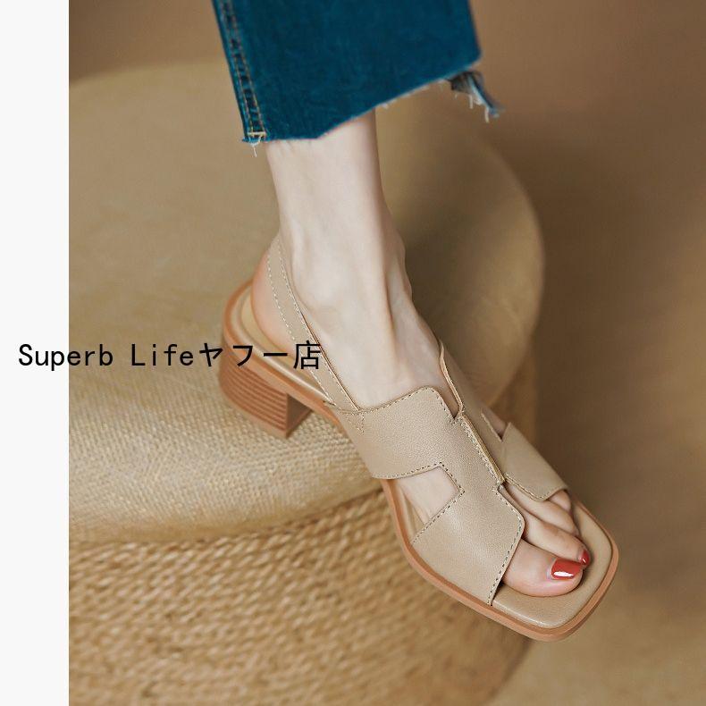 チャンキーヒール サンダル レディース 厚底 スクエアトゥ 歩きやすい アンクル ストラップ シンプル 脱げない 通勤 お洒落 幅広 軽量 美脚効果