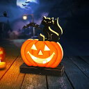 照明付き ハロウィンカ ボチャの装飾品 芝生の家の裏庭のハロウィーンの装飾のための装飾的なカボチャの像の置物